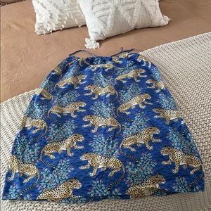 PRINTFRESH Cami Nightgown Cotton Blue Bagheera Leopard Print Nightgown-M.